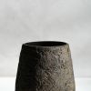 Giant Pear Shaped Vase in Earth Brown Concrete | Vases & Vessels by Carolyn Powers Designs. Item composed of concrete and glass in minimalism or contemporary style