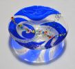 Cobalt Swirl Bowl | Decorative Bowl in Decorative Objects by Bonnie Rubinstein Glass Studio. Item made of glass works with urban style