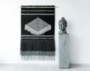 Baho - Modern Black and White | Tapestry in Wall Hangings by Lale Studio & Shop. Item made of bamboo & fabric compatible with boho and contemporary style