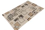 Modern Kilim rug in White and Black Geometric Pattern | Area Rug in Rugs by Rug and Kilim