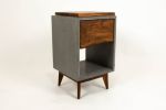 Classic Edge Black | Nightstand in Storage by Curly Woods. Item made of oak wood & concrete compatible with modern style