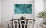 Ocean Mist Original Resin Painting | Oil And Acrylic Painting in Paintings by MELISSA RENEE fieryfordeepblue  Art & Design | Salon Platinum - Aliso Viejo, Orange County, CA in Aliso Viejo. Item made of wood with synthetic works with contemporary & coastal style
