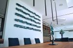 Waves Glass Sculpture | Wall Sculpture in Wall Hangings by ARCHIGLASS by Urbanowicz. Item made of glass compatible with minimalism and contemporary style