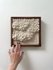 Woven wall art frame (Sea Foam 004) | Tapestry in Wall Hangings by Elle Collins. Item composed of oak wood & cotton compatible with minimalism and mid century modern style