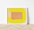 Blush Pink & Bright Yellow Color Field Abstract Art Print | Prints by Emily Keating Snyder
