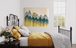 SUNSET ASPENS Mountain Landscape Dyed Tapestry | Wall Hangings by Wallflowers Hanging Art. Item made of fiber compatible with boho and country & farmhouse style
