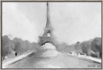 “Eiffel Tower” Paris black & white giclée canvas print | Paintings by Beverly Brown