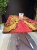 Living room Table, Custom live edge Epoxy resin table, | Dining Table in Tables by Brave Wood. Item made of wood works with modern & rustic style