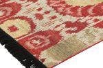 Rug & Kilim’s Ikats Rug with Red and Gold Geometric Patterns | Area Rug in Rugs by Rug and Kilim