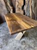 Walnut Wood Dining Table - Wooden Conference Table | Tables by Tinella Collection. Item composed of walnut in boho or minimalism style