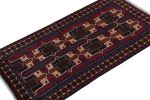Rug & Kilim's Baluch Runner Rug in Burgundy with Geometric | Area Rug in Rugs by Rug and Kilim