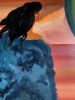 Trouvaille - Traveling Desert Woman with Cactus | Oil And Acrylic Painting in Paintings by Amy Straley. Item made of canvas works with contemporary & eclectic & maximalism style