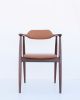 Dining Arm Chair SEIREN WALNUT | Dining Chair in Chairs by HACHI COLLECTIONS. Item made of walnut & fabric
