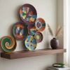 Set is 7 African Wall Plates Decor | Decorative Plate in Decorative Objects by Sarmal Design. Item composed of bamboo and cotton in boho or contemporary style