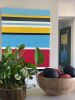 Strips | Oil And Acrylic Painting in Paintings by Hugo Auler Jr. Art | Playa Vista in Los Angeles. Item made of canvas