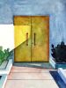 Yellow Door Palm Springs | Mixed Media in Paintings by Catherine Twomey