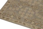 Rug & Kilim Distressed Khotan rug in Gray with Beige-Brown | Area Rug in Rugs by Rug and Kilim