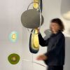 Twins Mobile | Sculptures by Claudine Gevry Studio. Item made of steel