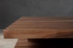 Modern Floating Solid Walnut Finish Coffee Table | Tables by NO AGE FURNITURE STUDIO. Item made of walnut