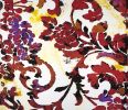 Floral textile patterns in painterly in shades of red | Oil And Acrylic Painting in Paintings by Margaret Lanzetta. Item made of canvas & synthetic