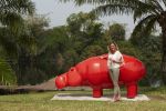 Hippo - Sculpture Hippo outdoor for The Royal Senchi Ghana | Public Art by Ninon Art | The Royal Senchi Resort/Hotel in Akosombo