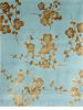 SPRAY (seablue gold) | Small Rug in Rugs by Emma Gardner Design, LLC. Item made of fabric
