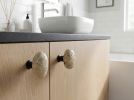 Natural Pebble Stone Pull Knob Handles for Cabinets | Hardware by SeaStoneCrafts. Item made of aluminum with granite works with country & farmhouse & coastal style