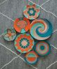 Set of 7 Basket Wall Decor | Decorative Plate in Decorative Objects by Sarmal Design. Item composed of bamboo & cotton compatible with boho and contemporary style