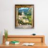 Balcony View | Oil And Acrylic Painting in Paintings by Christine Goldbeck MFA-IA Studio. Item composed of linen in contemporary or mediterranean style