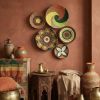 5 Pieces Natural Baskets for Boho Wall Decor | Decorative Plate in Decorative Objects by Sarmal Design. Item made of bamboo & cotton compatible with boho and mid century modern style