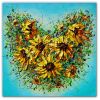 Sunflower Heart | Oil And Acrylic Painting in Paintings by DaggArt. Item composed of canvas