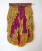 Shimmer Shag Magenta Splash | Macrame Wall Hanging in Wall Hangings by Kristy Bishop Studios. Item composed of fiber