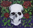 Mural Skull #1 | Murals by Alexandra Kube | Mercado Hollywood in Los Angeles