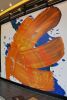 Orange Brushstroke | Murals by Organik Creative | The Kenzie at the Domain Apartments in Austin. Item made of canvas