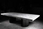 Arabescato Corchia Ad Meliora Italian Marble Dining Table | Tables by NO AGE FURNITURE STUDIO. Item composed of marble