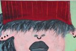 EMO FLORIST - original modern portrait painting | Oil And Acrylic Painting in Paintings by Marinela Puscasu. Item made of canvas works with contemporary style