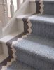 Handwoven Wool Coastal Blue & Grey Stair Runner | Runner Rug in Rugs by Evergreen Carpets. Item composed of wool compatible with boho and minimalism style