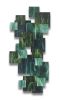 "Emerald" TTS Glass and Metal Wall Sculpture | Wall Hangings by Karo Studios. Item composed of metal & glass compatible with modern style