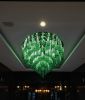 Hand Blown Green Glass and Steel Chandelier by Costantini | Chandeliers by Costantini Design. Item composed of steel & glass compatible with contemporary and modern style