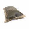 Bespoke Black Velvet Pillow With Champagne Organza Sleeve | Pillows by Mommani Threads. Item in contemporary or modern style