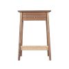 Rian Bedside Table, Walnut with Woven Kraft Danish Cord | Tables by Semigood Design. Item composed of walnut