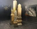 Hometown Sentinels - Lobby South Point Towers | Public Sculptures by Alette Simmons-Jimenez | South Pointe Tower Condominiums in Miami Beach. Item made of wood with steel
