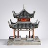 Aiwan Pavilion Handmade Wooden Architectural Model Sculpture | Sculptures by Dynasty Artisan. Item composed of wood compatible with eclectic & maximalism and asian style