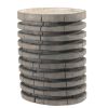 Escalera Hand Carved Log Table | End Table in Tables by Pfeifer Studio. Item composed of wood