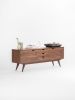 HEIM -Sideboard, credenza, dresser, commode - made of black | Storage by Mo Woodwork | Stalowa Wola in Stalowa Wola. Item composed of oak wood compatible with minimalism and mid century modern style
