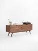 Sideboard, credenza, dresser, commode - made of black walnut | Storage by Mo Woodwork | Stalowa Wola in Stalowa Wola. Item composed of oak wood compatible with minimalism and mid century modern style