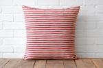 Red Stripe Pillow | Cushion in Pillows by Local Produce Design. Item made of linen