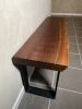 Black Walnut Live Edge Entryway Bench | Benches & Ottomans by Lock 29 Design. Item composed of walnut and steel in minimalism style