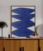 "Fearless" Blue I Affirmations Painting on Canvas | Oil And Acrylic Painting in Paintings by ART + ALCHEMY By Nicolette Atelier. Item composed of wood & canvas compatible with minimalism and mid century modern style