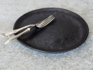 Handmade ceramic black dinner plate | Dinnerware by Mr. Bowl Ceramics. Item composed of stoneware